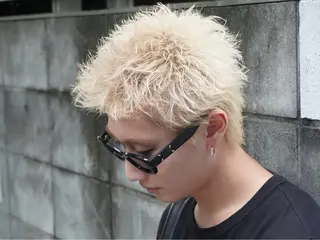 ショート カラー パーマ メンズ 因幡 颯のヘアスタイル