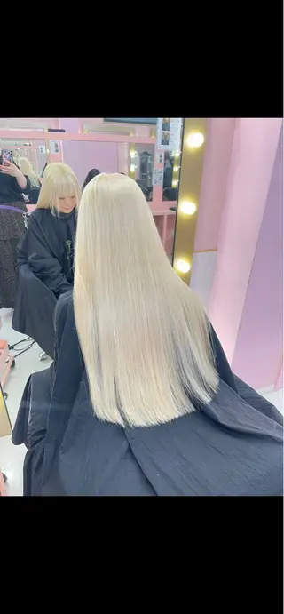 ロング カラー ヘアアレンジ 🥀韓国アイドルヘア haru🥀のヘアスタイル