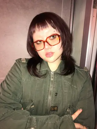 ミディアム カラー HARUNA/原宿/ デザイン/カットのヘアスタイル