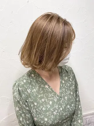 ミディアム カラー 髪質改善/レイヤー ストウシンゴのヘアスタイル