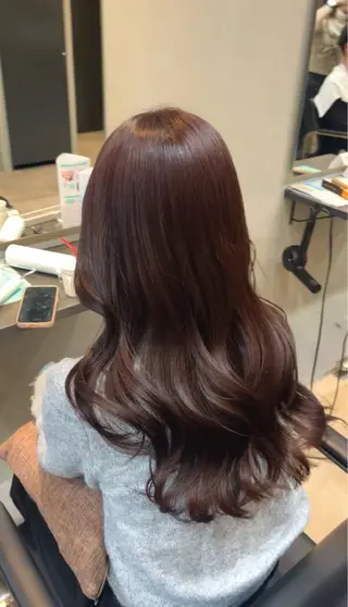 ロング カラー ヘアアレンジ 似合わせ/透明感 カラー/豊中/かこのヘアスタイル