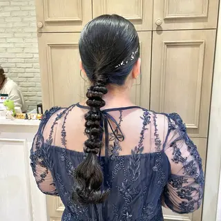 ヘアアレンジ ハイトーンカラー/ 長さだし🐇きょうかのヘアスタイル