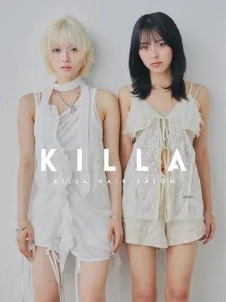 ミディアム カラー ブリーチダブルカラー ハイライト/山本喜熙のヘアスタイル