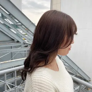 セミロング カラー 💖暖色・ハイトーン 🐈みおり💖のヘアスタイル