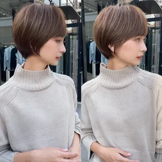 ショート カラー ブリーチなし/暖色/ 透明感/ririkaのヘアスタイル