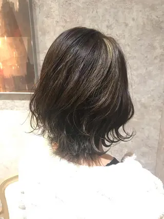 ミディアム カラー ヘアアレンジ earth尾形美穂 🫧髪質改善縮毛🫧のヘアスタイル