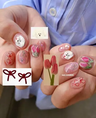 ネイル 3dパーツ/流行り 👧shushu❤️のネイルデザイン