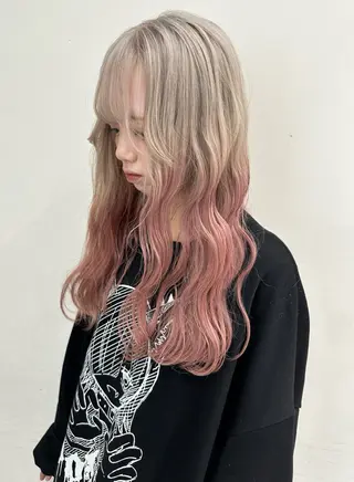 ロング りん/ワンホン/艶髪 ／小顔顔周りカットのヘアスタイル