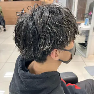 ミディアム カラー 【センターパート/ マッシュ】ryokaのヘアスタイル