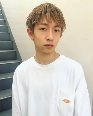 ショート カラー メンズ Loom.所属・村上雅人 ナチュラルモードのヘアスタイル
