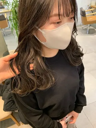 セミロング カラー REINA☁️透明感 カラー/ぷつっと♡のヘアスタイル