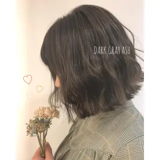 ミディアム カラー ヘアアレンジ シアーベージュニスト 🥣大石亜里紗のヘアスタイル