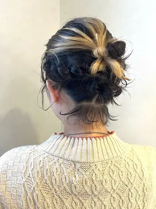 ショート ヘアアレンジ irwi/イルウィ所属・miku🎀門前仲町 ブリーチ・レイヤーのヘアスタイル