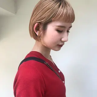 ショート カラー ヘアアレンジ BRUNTJET所属・MAEDA MADOKAのヘアスタイル