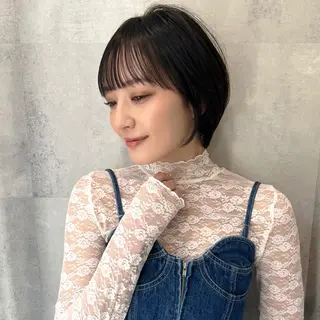 ショート レイヤー/韓国ボブ レイヤーボブ/住吉のヘアスタイル