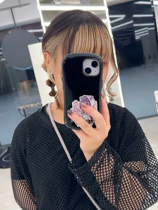 ミディアム ヘアアレンジ はるか/ブリーチカラ ー/ヘアアレンジ🤍のヘアスタイル