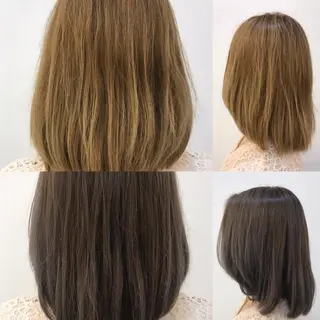 ミディアム カラー yukari 艶髪ヘアのヘアスタイル