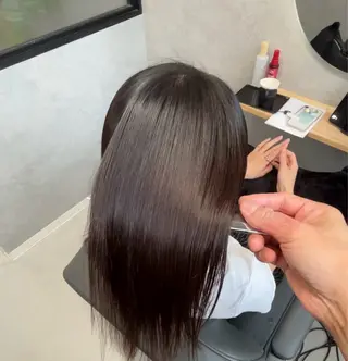 ミディアム 透明感カラー特化/ 顔まわり特化/辻部のヘアスタイル