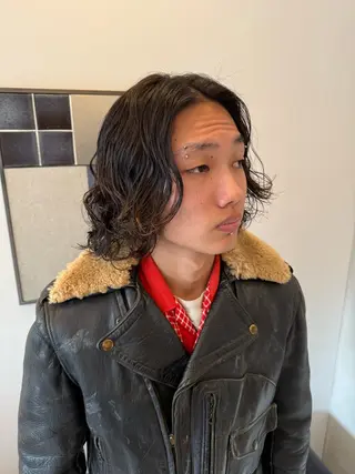 ミディアム UNFEIGNED02所属・カイ/名古屋・伏見 カットモデルのヘアスタイル