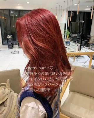 カラー ラベンダー/レイヤー スタイル🤎mamiのヘアスタイル