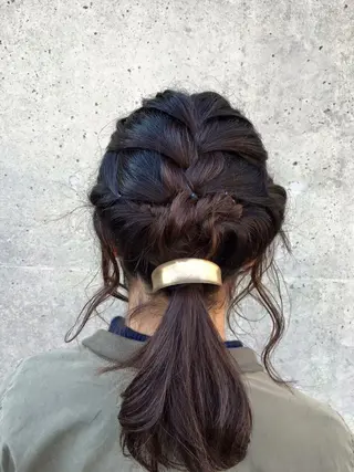 ミディアム ヘアアレンジ ツヤ美髪💐 髪質改善/高山愛来のヘアスタイル