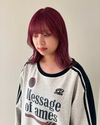 ミディアム カラー ケアパーマ/ケアブリ ーチdaisukeのヘアスタイル