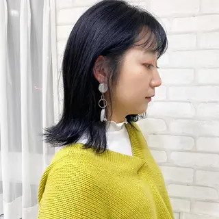 ミディアム カラー abilita AZUSAのヘアスタイル