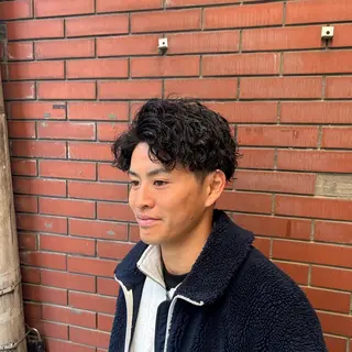 ショート パーマ メンズ 【メンズパーマ特化】 🍏網中勇喜のヘアスタイル