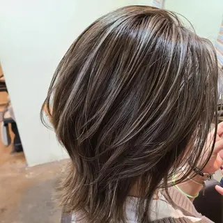 ミディアム カラー ブリーチ、デザイン  カラー福士直矢のヘアスタイル