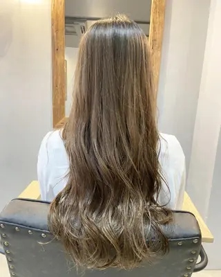 ロング カラー Blue高槻所属・ハイライト 透明感カラー松本のヘアスタイル