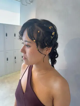 ヘアアレンジ 透明感カラー✨艶髪 制作🌱山根あゆみのヘアスタイル