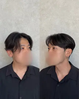 ショート パーマ メンズ 韓国メンズヘア/ ダウンパーマ/歩夢のヘアスタイル