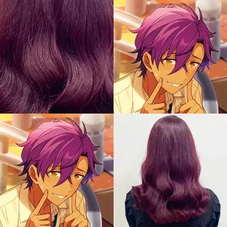 ロング カラー 𝘳𝘺𝘰𝘬𝘢 髪質改善／ブリーチのヘアスタイル