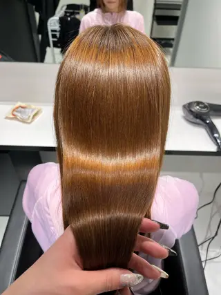 ロング 髪質改善/縮毛矯正 艶カラー/珠聡のヘアスタイル