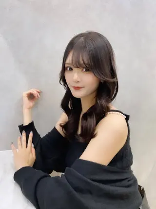 セミロング カラー ヘアアレンジ SALOWIN銀座一丁目suite店所属・🩷韓国ヘア/ヨシン モリ🩷Maikaのヘアスタイル