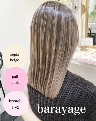 ミディアム カラー 山崎俊輔/髪質改善 /バレイヤージュのヘアスタイル