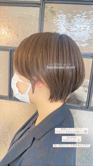 ショート カラー 安永 涼のヘアスタイル