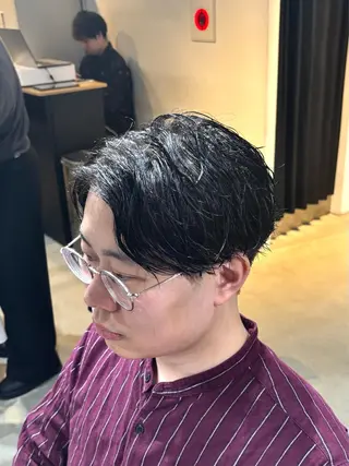 パーマ メンズ 韓国&メンズウルフ 高森蓮のヘアスタイル