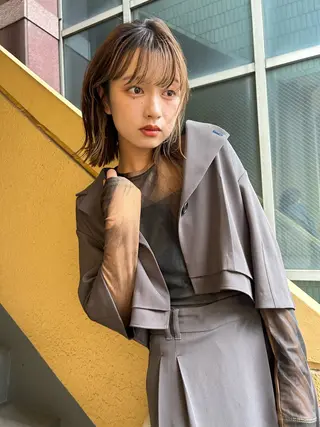 ショート カラー ショート/ボブ/ 心斎橋/宮脇美奈のヘアスタイル