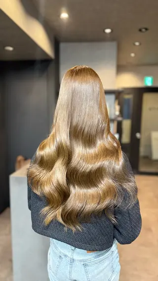 ロング カラー ヘアアレンジ YUZA grow HAIR 札幌所属・韓国ヘア指名率 No. 1小堀京介のヘアスタイル