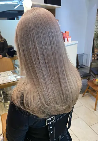 ロング カラー レイヤー/ベージュ カラー/ハシモトのヘアスタイル