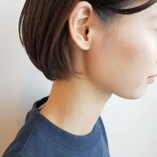 ショート カラー パーマ ヘアアレンジ iplus✴ まつげ、眉毛、耳つぼのマツエク・マツパデザイン