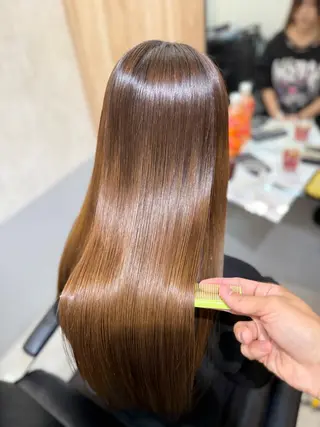 ロング ioeわかめようじ/ 縮毛矯正/髪質改善のヘアスタイル