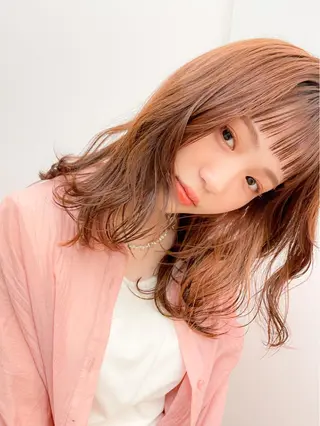 ミディアム カラー ✨カラー支持No.1 🧸ワキ カナコ🧸のヘアスタイル