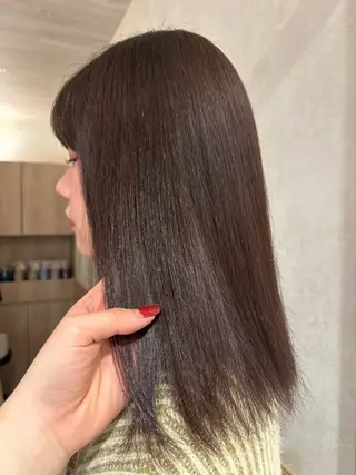 ミディアム カラー レイヤー/ベージュ/ Yurika🐝🍯のヘアスタイル