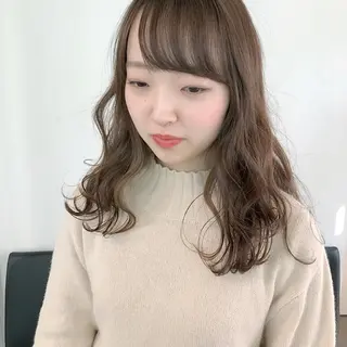 セミロング パーマ 榎園 由美のヘアスタイル