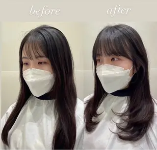 セミロング ❤︎︎韓国ヘア❤︎︎ 𝑺𝒉𝒊𝒉𝒐のヘアスタイル