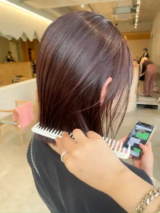 ショート カラー ヘアアレンジ ミニボブ/ブリーチ 🌈MISATOのヘアスタイル