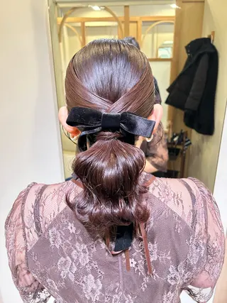 ミディアム times salon所属・ボウ🪞ヘアセット /マツパ/眉毛のヘアスタイル