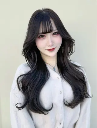 ミディアム カラー 韓国ヘア/レイヤー/ 顔まわり/りょーとのヘアスタイル